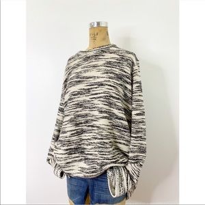 Lou&Grey Marled Back Zipper Oversized Sweater